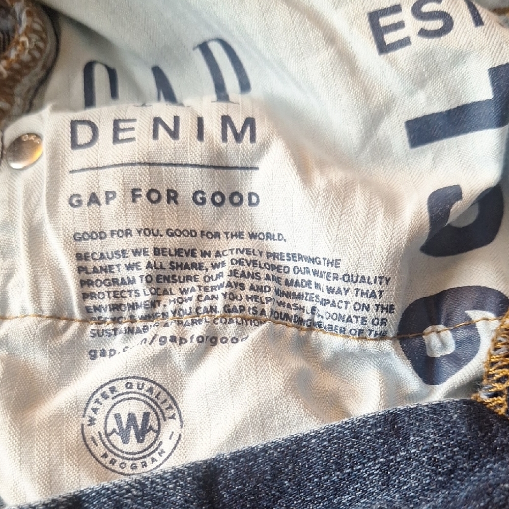 GAP Ladies Classic Indigo Straight Jeans Size 26 - Picture 7 of 12